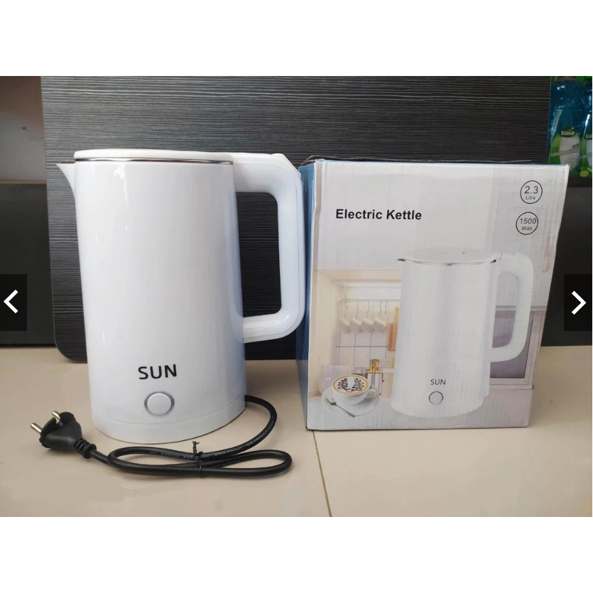 Promo Murah/Teko listrik Pemanas Air Stainless/Electric Kettle SUN 2,3 Liter
