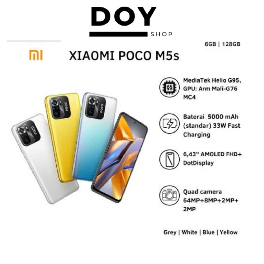 Xiaomi Poco M5s Second Ram 6/128GB Bekas Second like new  6/128GB ORIGINAL 100%