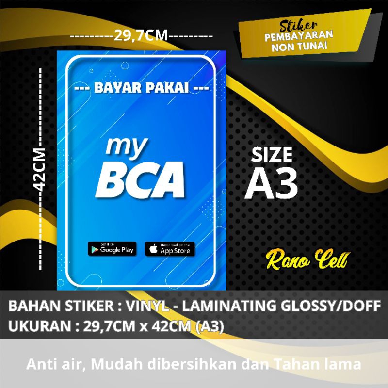 

STIKER / POSTER A3 Pembayaran Non Tunai