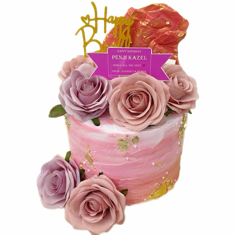 

Cake Flower Rose Gold