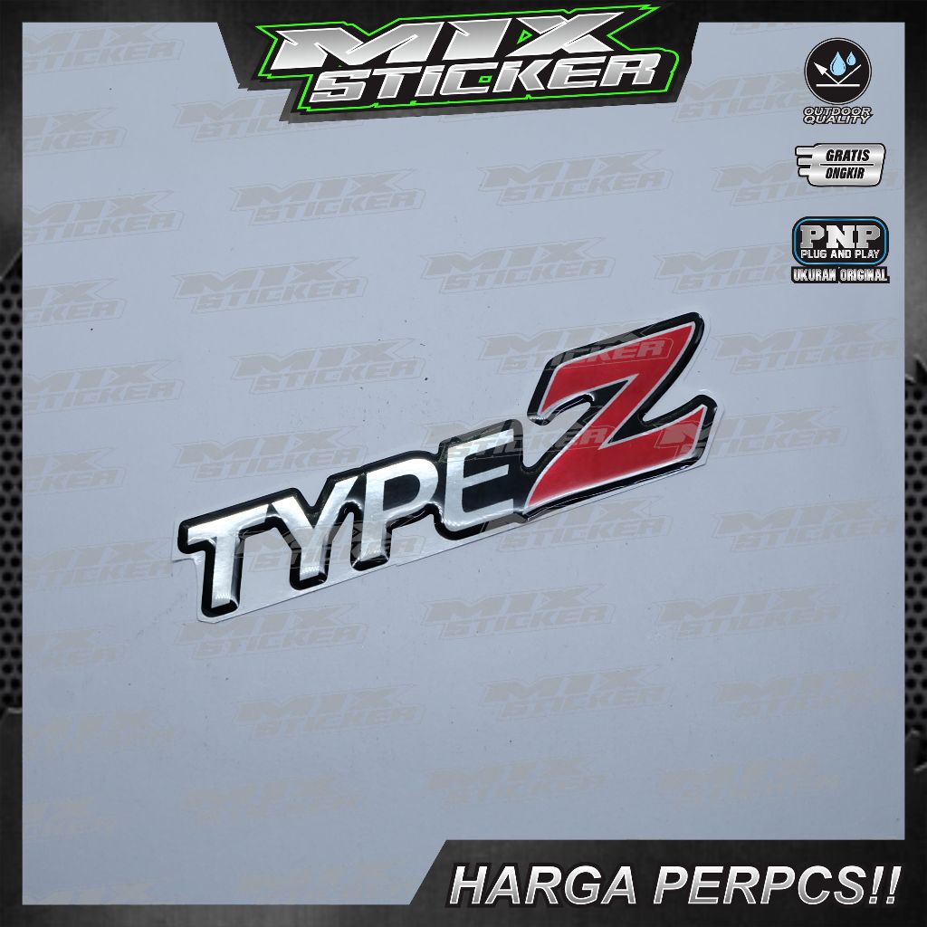 Emblem timbul Type Z honda city / emblem honda city Type Z 3D