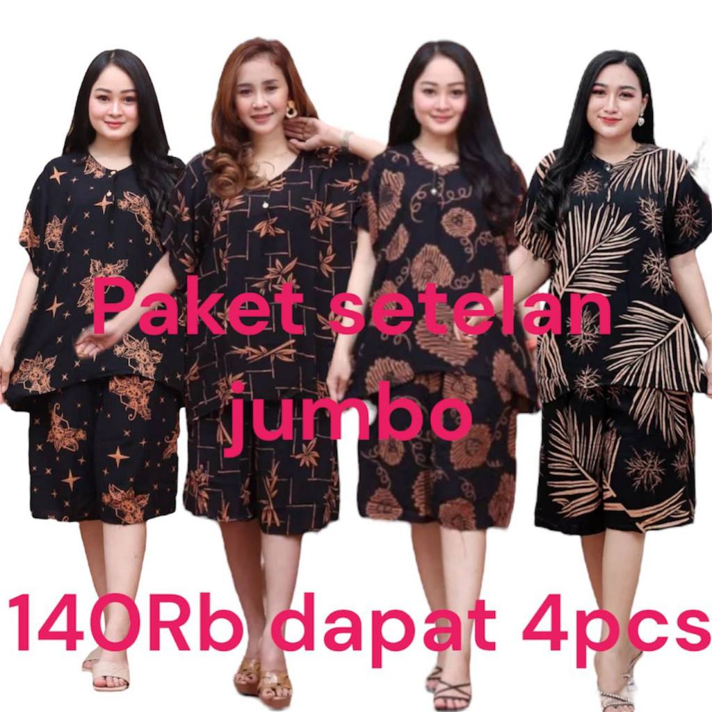 paket kulot jumbo 140rb dpt 4pcs || busui dan bumil || set busui  kulot kekinian  kancing depan || s