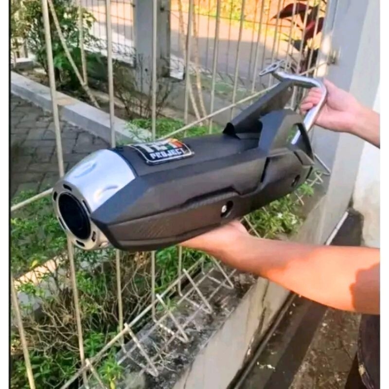 terlaris knalpot standar racing + end Muffler fullset bass adem; beat fi, beat street, beat karbu, b