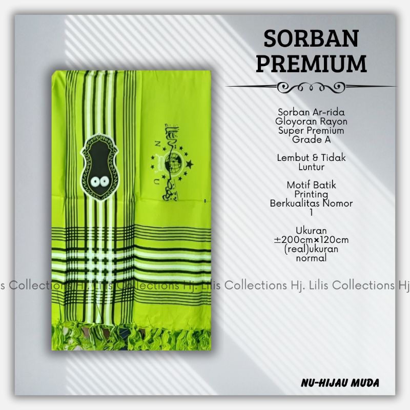 Serban Batik Premium Laki Laki Pria Dewasa Panjang 200 × 120 Cm Sorban Kashmir Kashmiri Rida Solo Ra