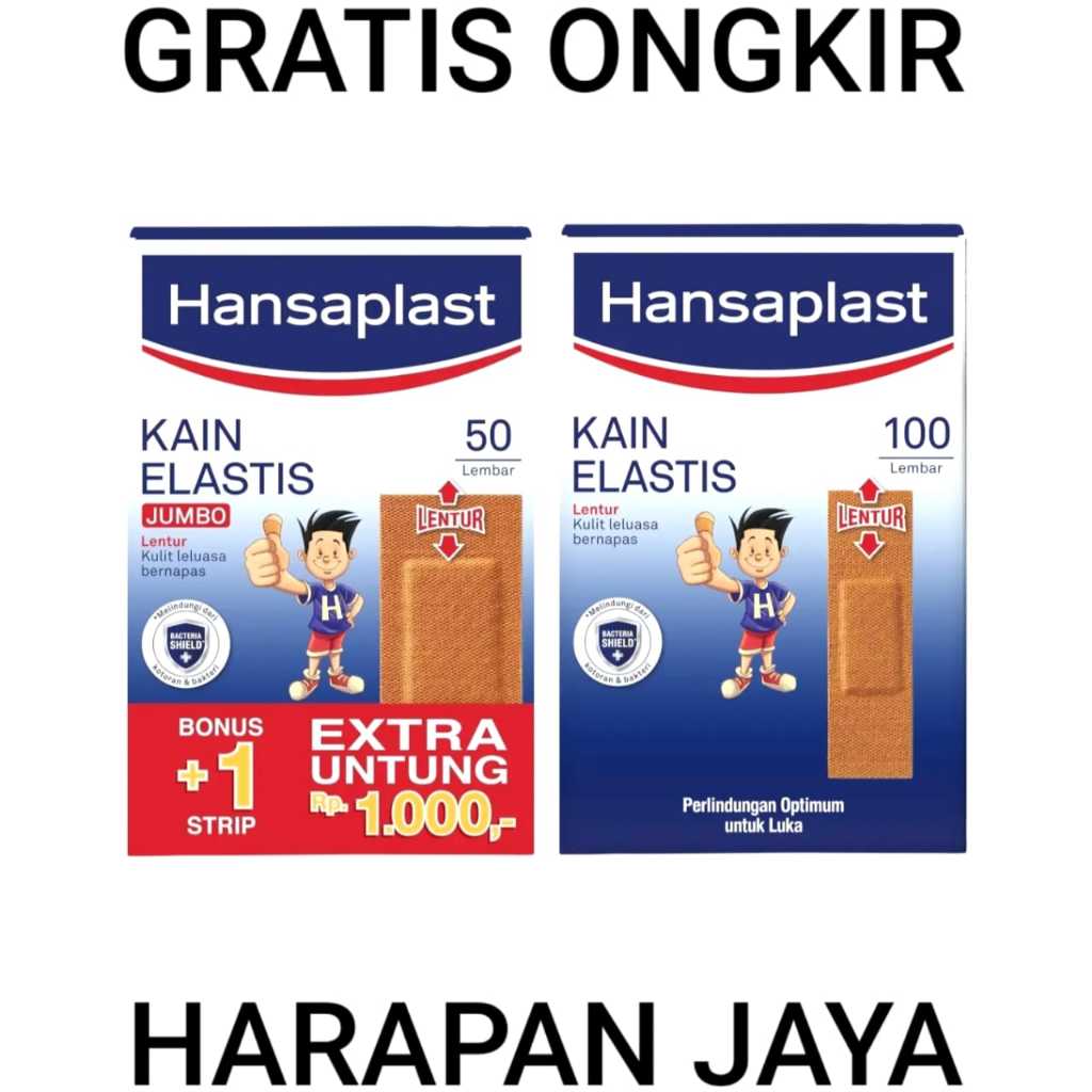 HANSAPLAST Kain Elastis Isi 50 Jumbo & Isi 100 Reguler Per Kotak