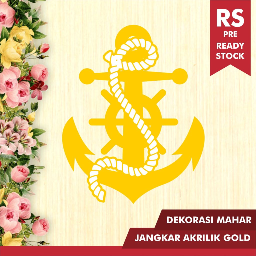 JANGKAR AKRILIK GOLD DEKORASI MAHAR