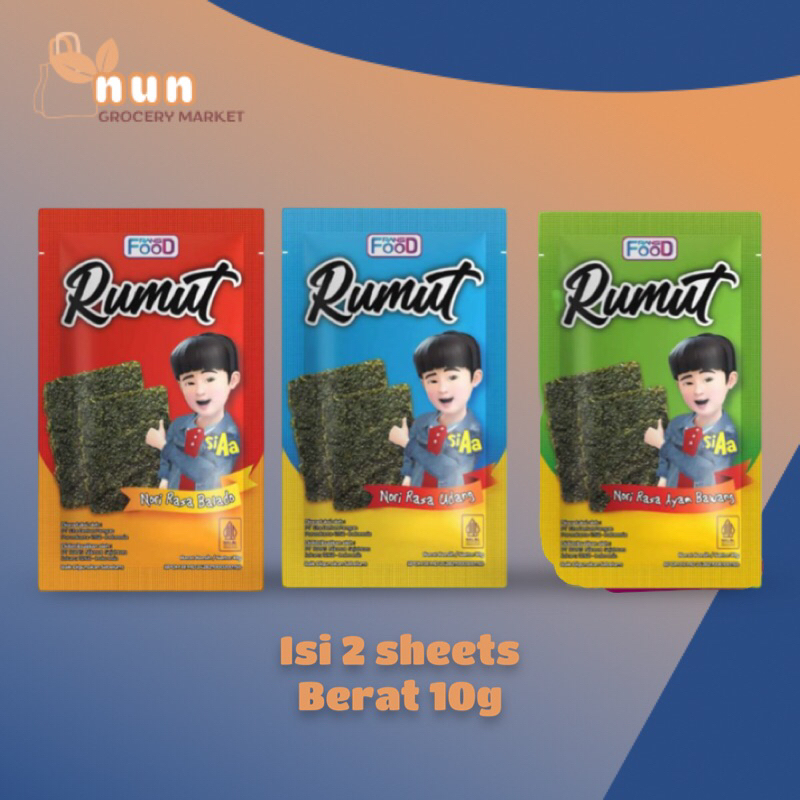 

RUMUT RANS FOOD 10g ALL VARIANT NORI RUMPUT LAUT RANDOM KEMASAN BESAR TERLARIS