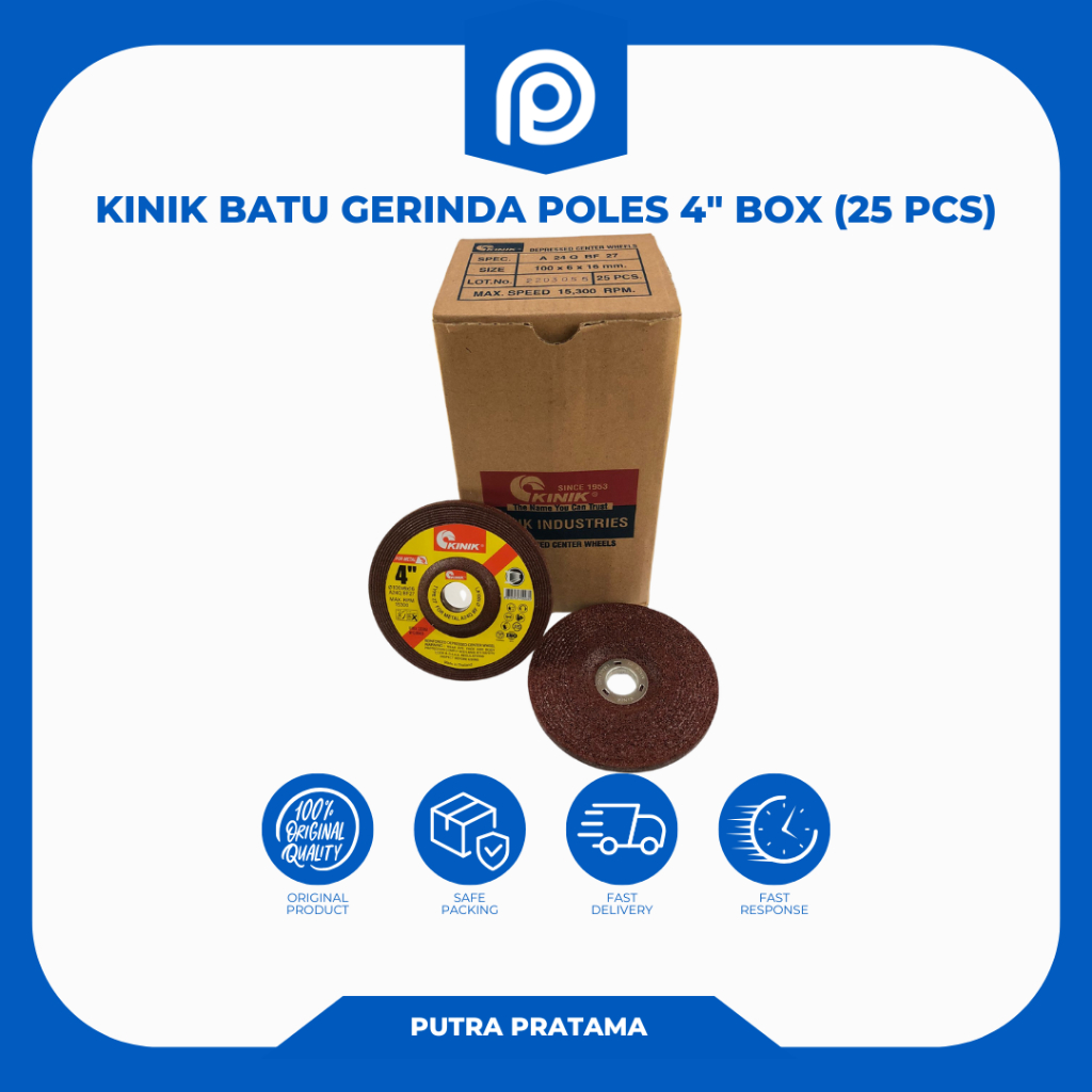 KINIK BATU GERINDA POLES 4" BOX (25 PCS) | Kinik Batu Poles (100x6x16) | Kinik Batu Gerinda | Batu S