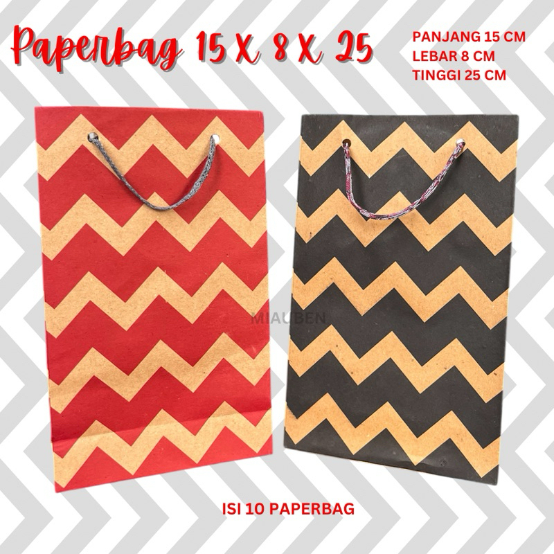 

Isi 10 paperbag kecil zigzag 15x25cm