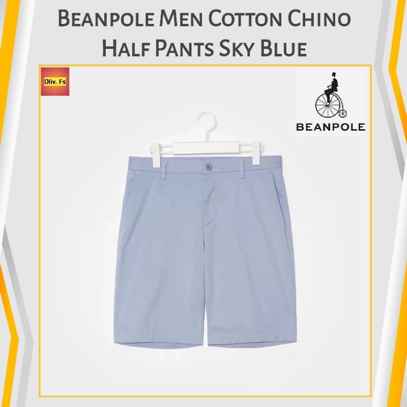 Beanpole Men COTTON CHINO HALF PANTS Sky Blue Celana Pendek Pria