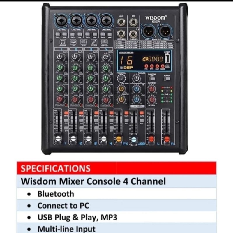 MIXER AUDIO WISDOM ES4 Original WISDOM