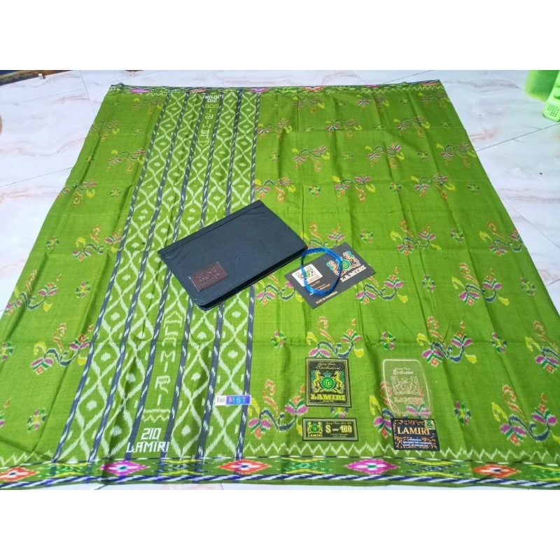 [FULL SUTRA 100%] SARUNG LAMIRI MST S90 MOTIF KEMBANG FULL SUTERA BATSAH BAHAN ORIGINAL DEWASA SULAM