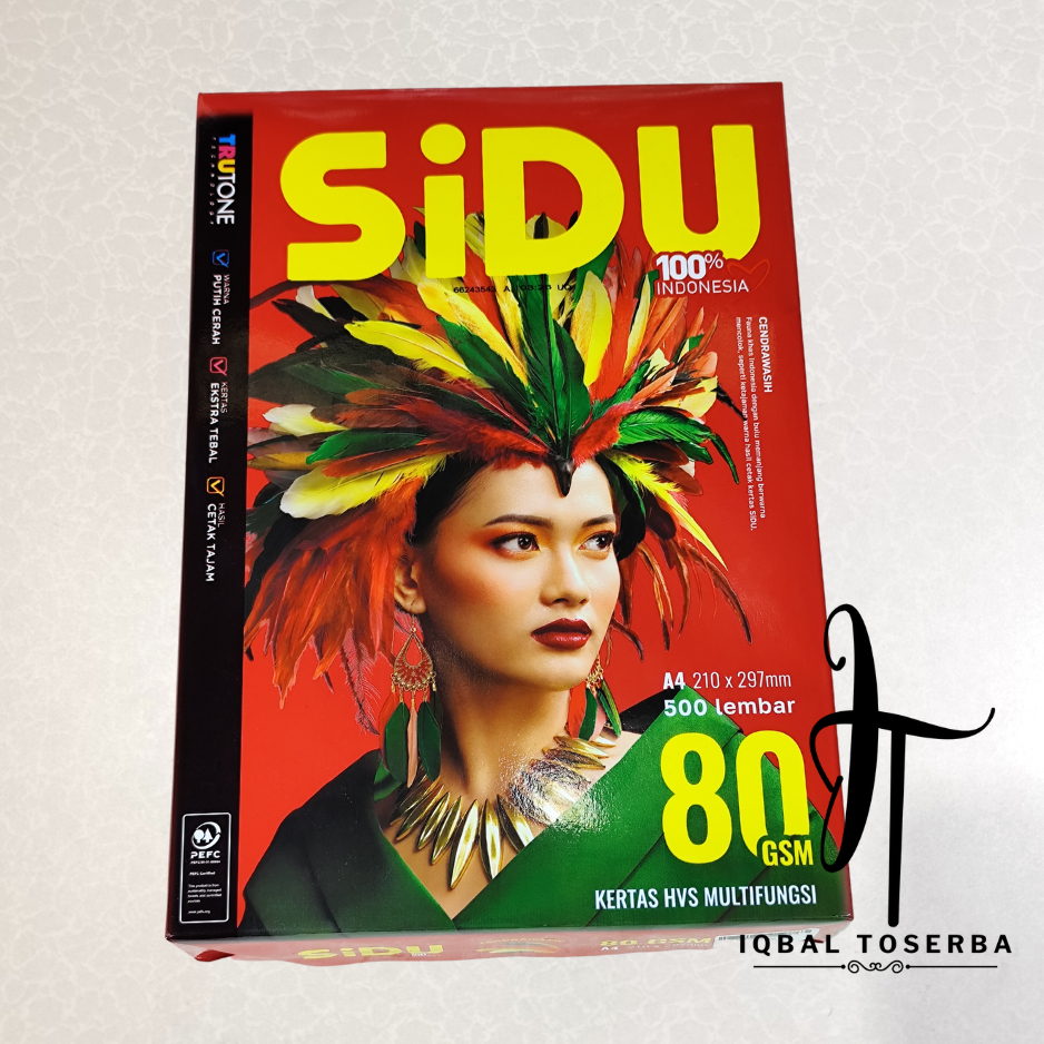 

SiDU Kertas HVS Fotocopy 80 GSM A4 /1Rim Isi 500 Lembar