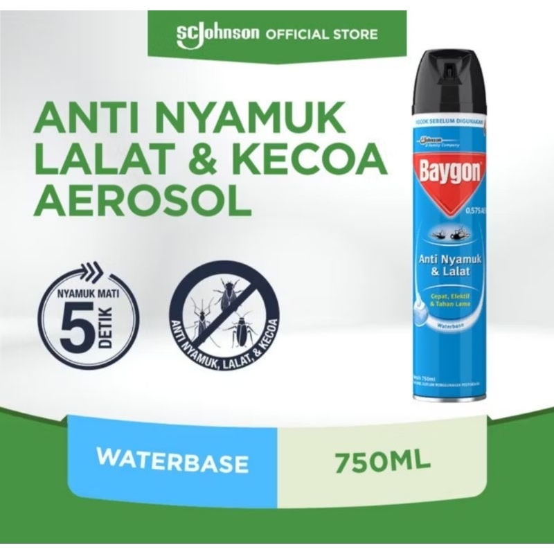 BAYGON SEMPROT WATERBASE 600ML 750ML
