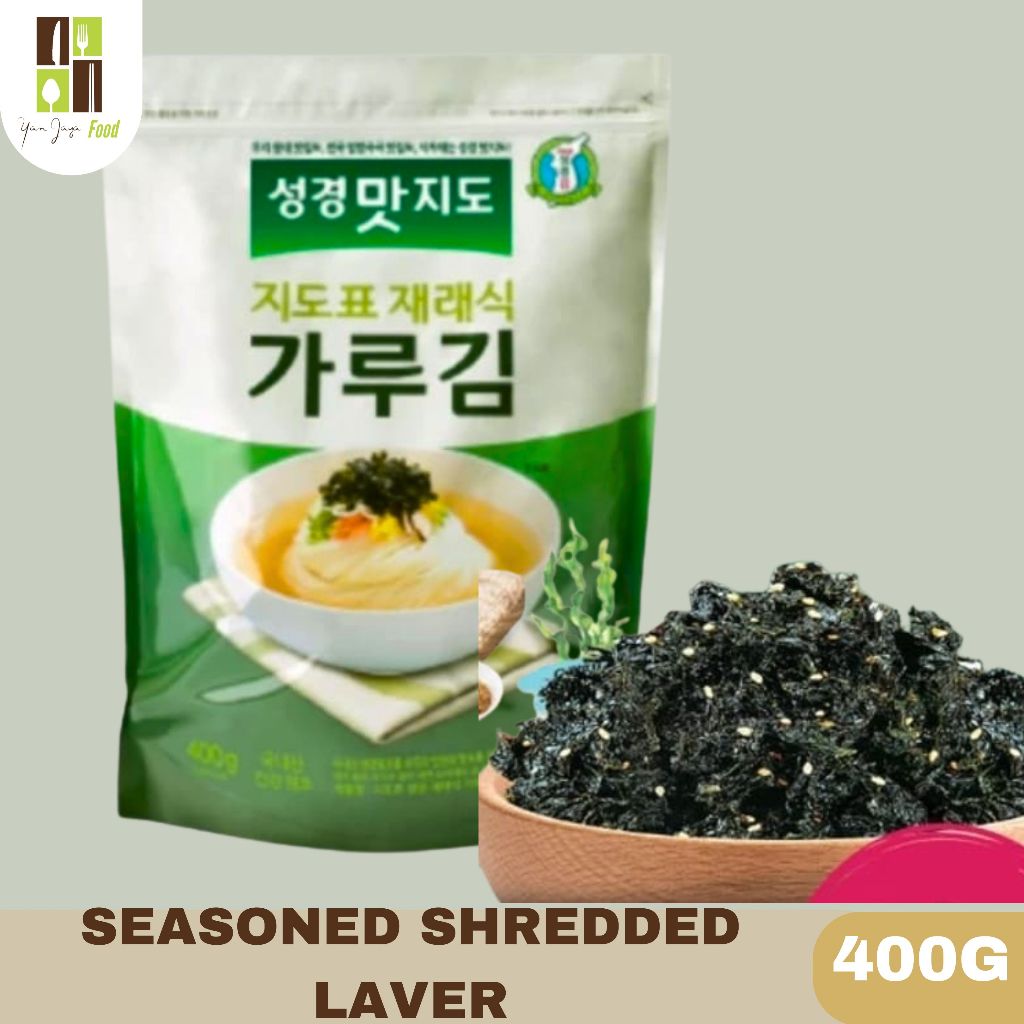 

Kizami Nori Seasoned Shredded Laver / Rumput Laut Kering Parut Berbumbu / Import Korea 400g