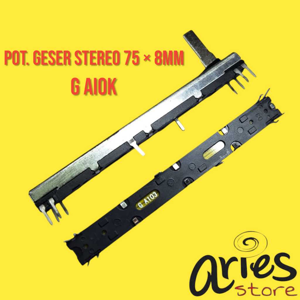 POTENSIO GESER STEREO 75X8 mm  POTENSIO MIXER 10K