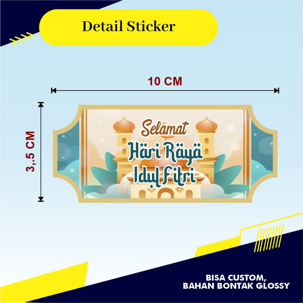 

STIKER PERSEGI PANJANG TEMA IDUL FITRI/ STIKER BOX/STIKER TOPLES/STIKER SERBAGUNA/CUSTOM STIKER