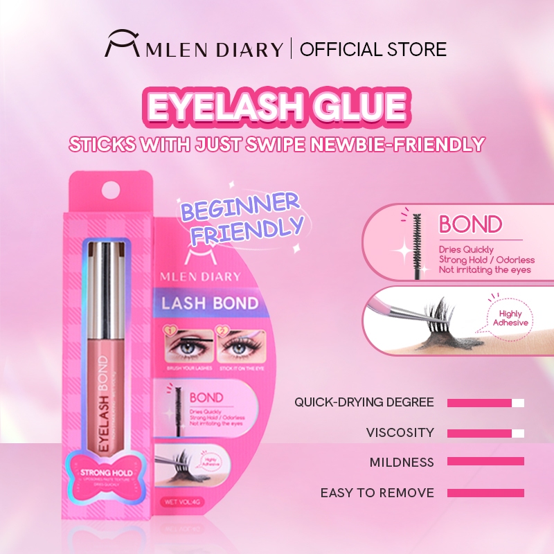 MLEN DIARY lash bond lem maskara bulu mata palsu-tahan air dan juga tahan hingga 48 jam