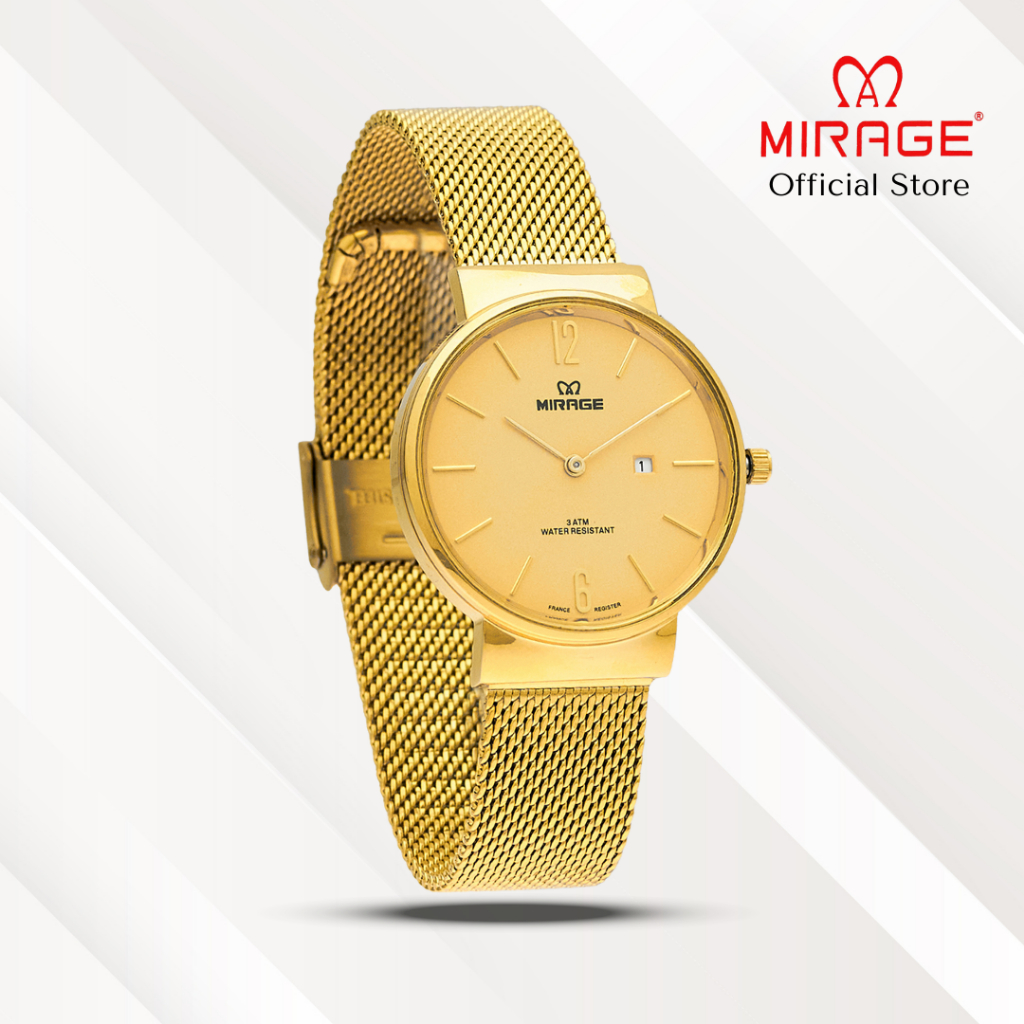 Mirage Jam Tangan Wanita Analog 2 Jarum 8624 L Gold Original Stainless