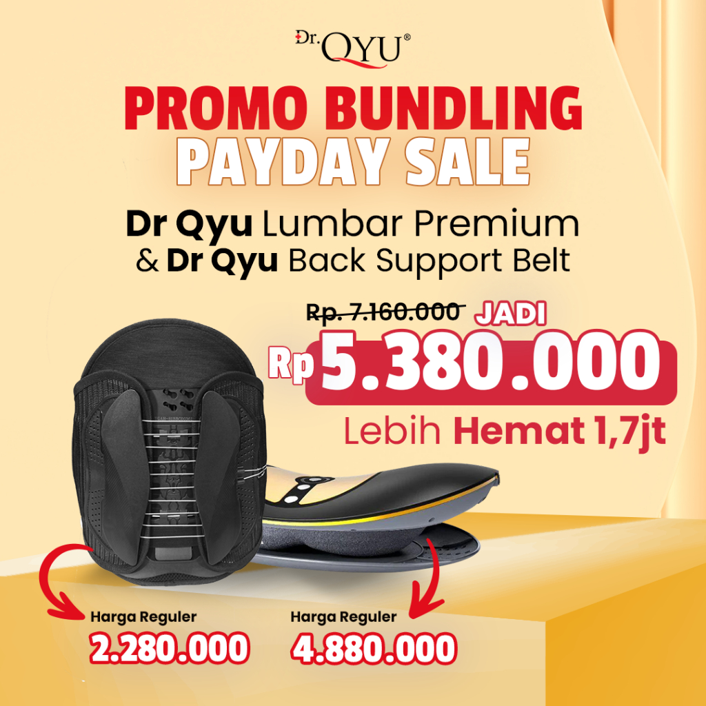 Dr Qyu Lumbar Traction Device Premium - Mengurangi Nyeri Pinggang / Saraf Terjepit