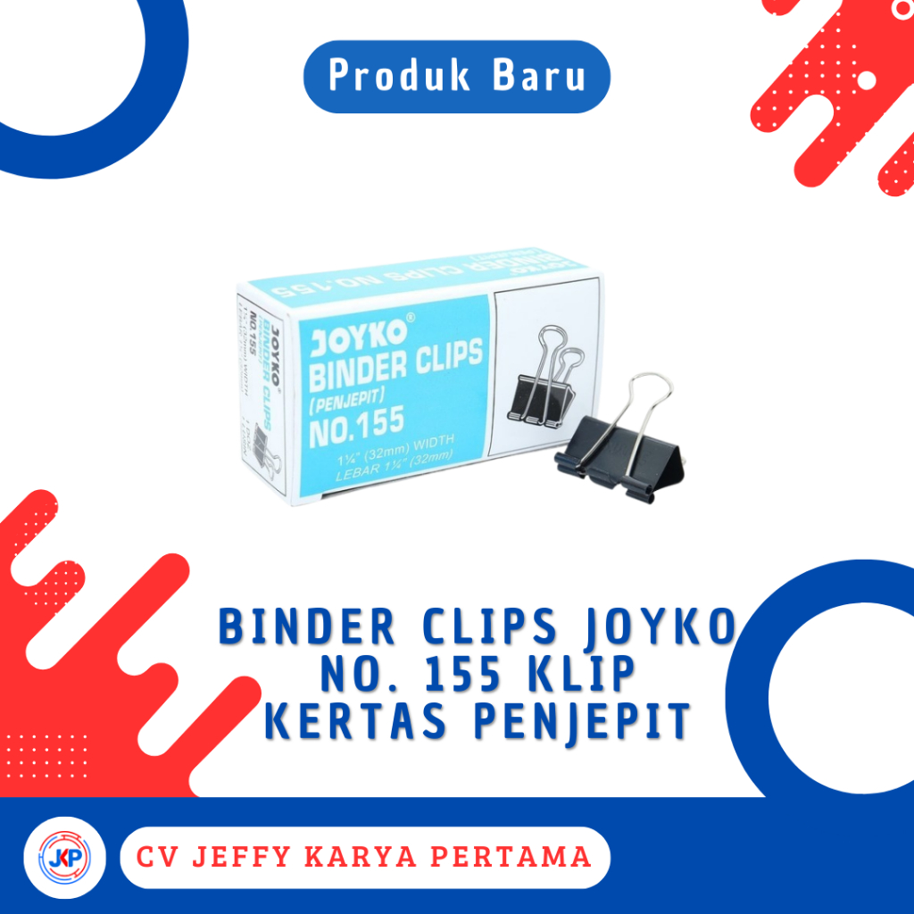

Binder Clips Joyko No. 155 Klip Kertas Penjepit