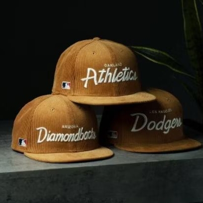 topi import original korduroy coklat krem Dodgers Compton Atlantis LA  New era cap 9forty MLB NBA st