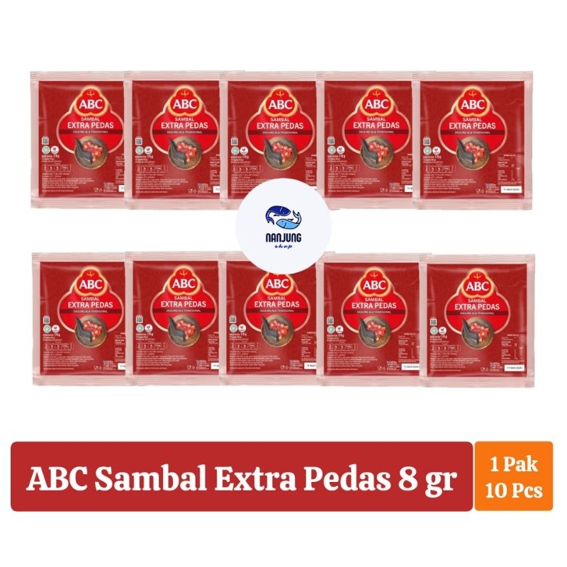 

ABC Saus Sambal Extra Pedas 15gr - 1 pak isi 10 pcs