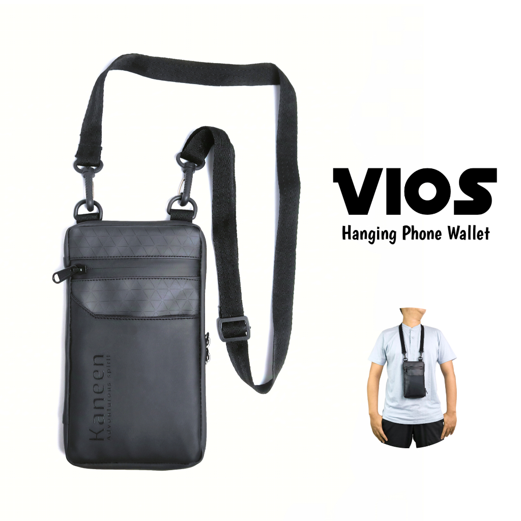 mdn Vios Kaneen - Tas Hp Pria nita terproof Hitam Dompet Kartu Dan Uang