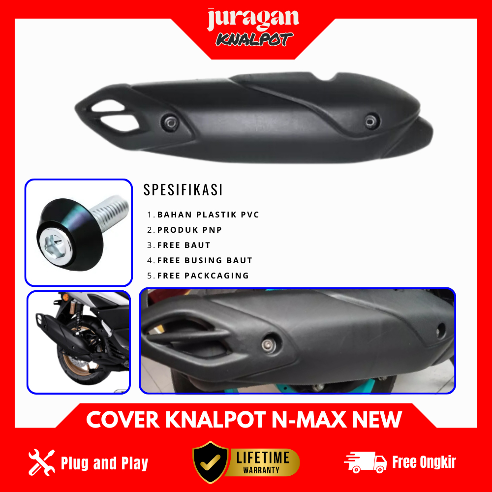 Cover knalpot nmax new - cover knalpot aerox - tameng knalpot aerox