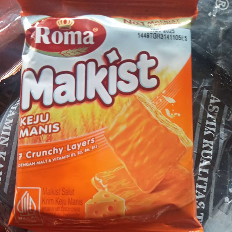 

Roma Malkist keju manis 18 gr Rp 10.000/renteng