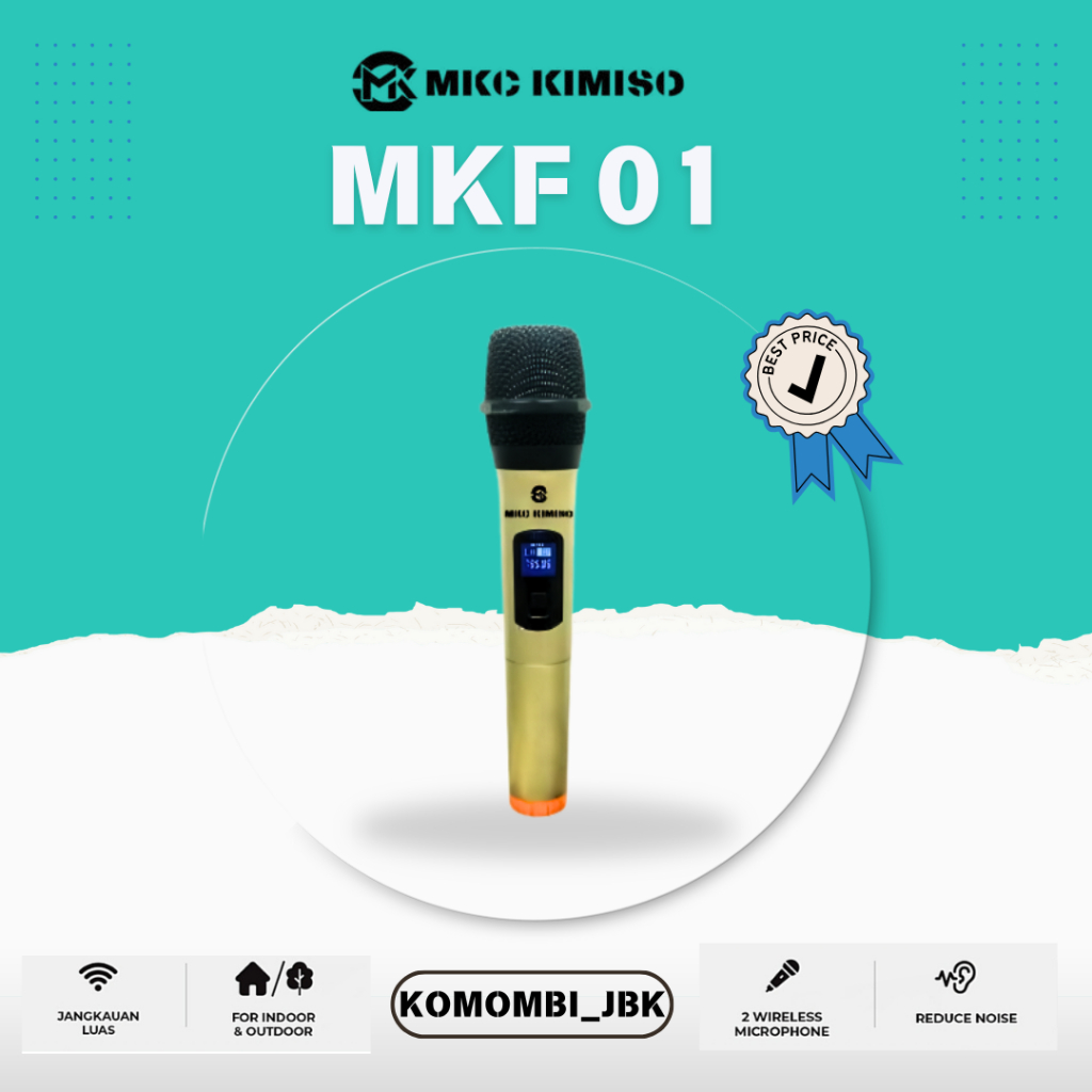 MICROPHONE MKF-01 WIRELESS MIC KARAOKE SINGLE MIC