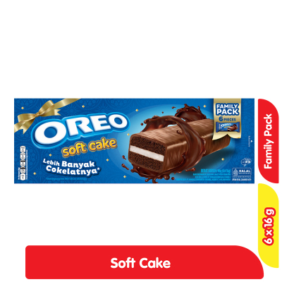 

Oreo Soft Cake Cokelat 6 x 16 Gr Box Isi 6