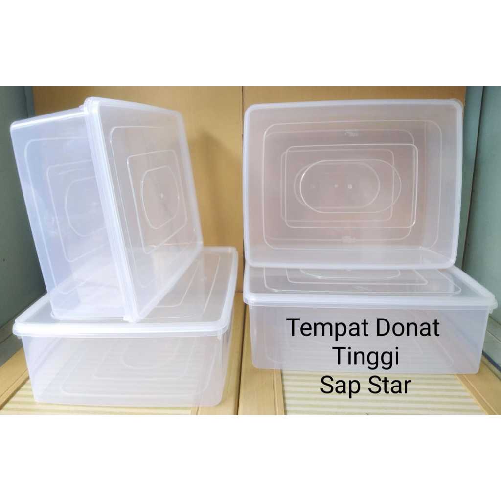 Tempat Donat / Kotak Donat Tinggi / SAPstar / Plastik