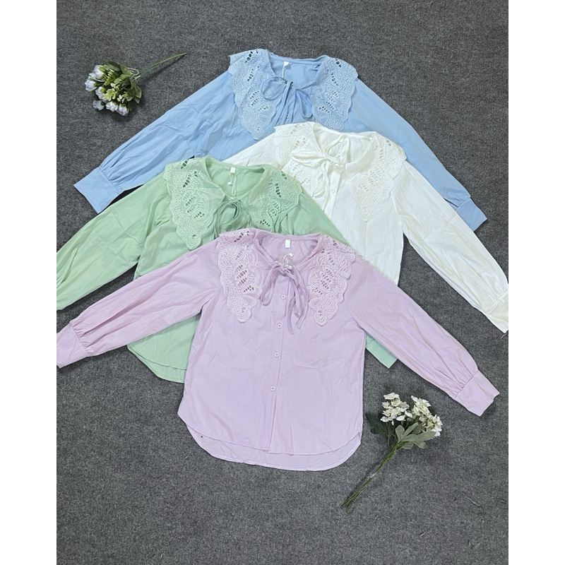 Jenny Korean Top Blouse Kemeja || Kemeja Blouse Wanita