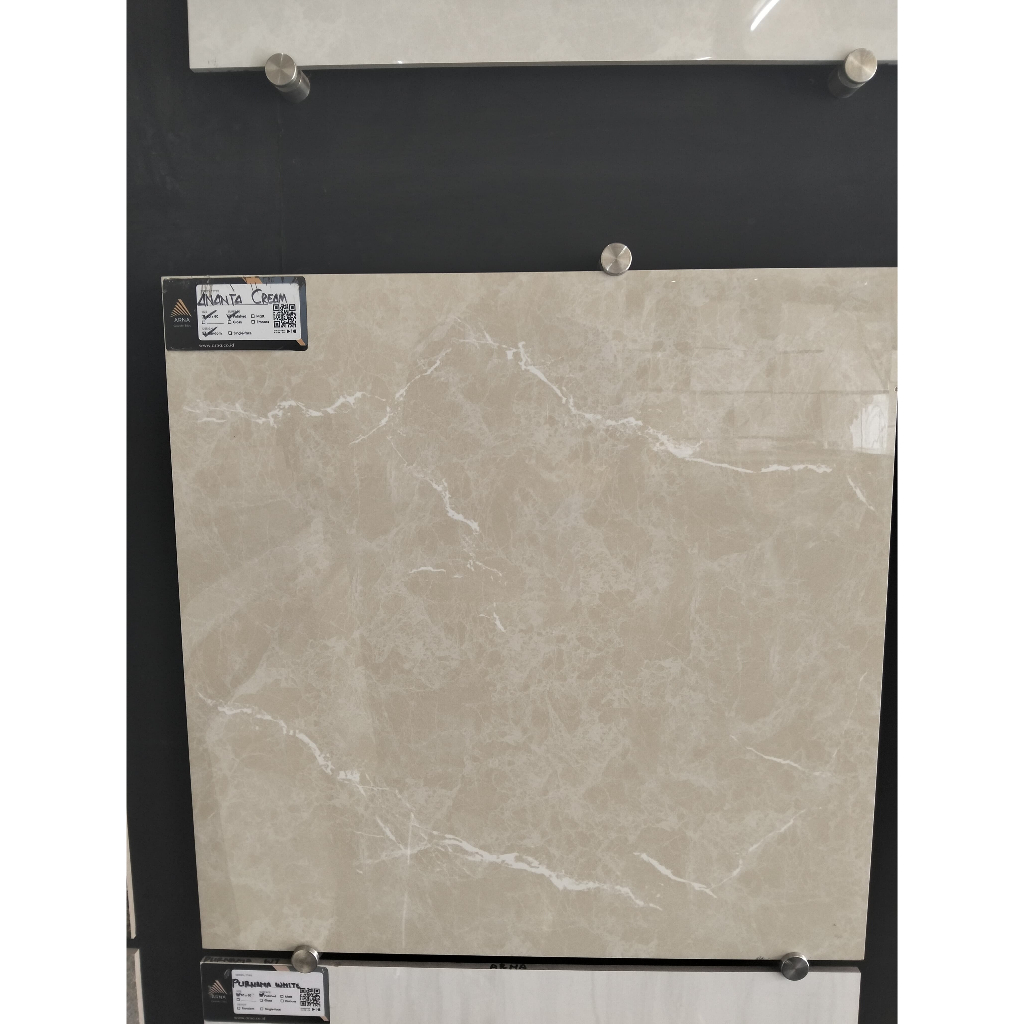 GRANIT LANTAI CREAM CORAK UKURAN 60X60 | ARNA ANANTA CREAM 60X60