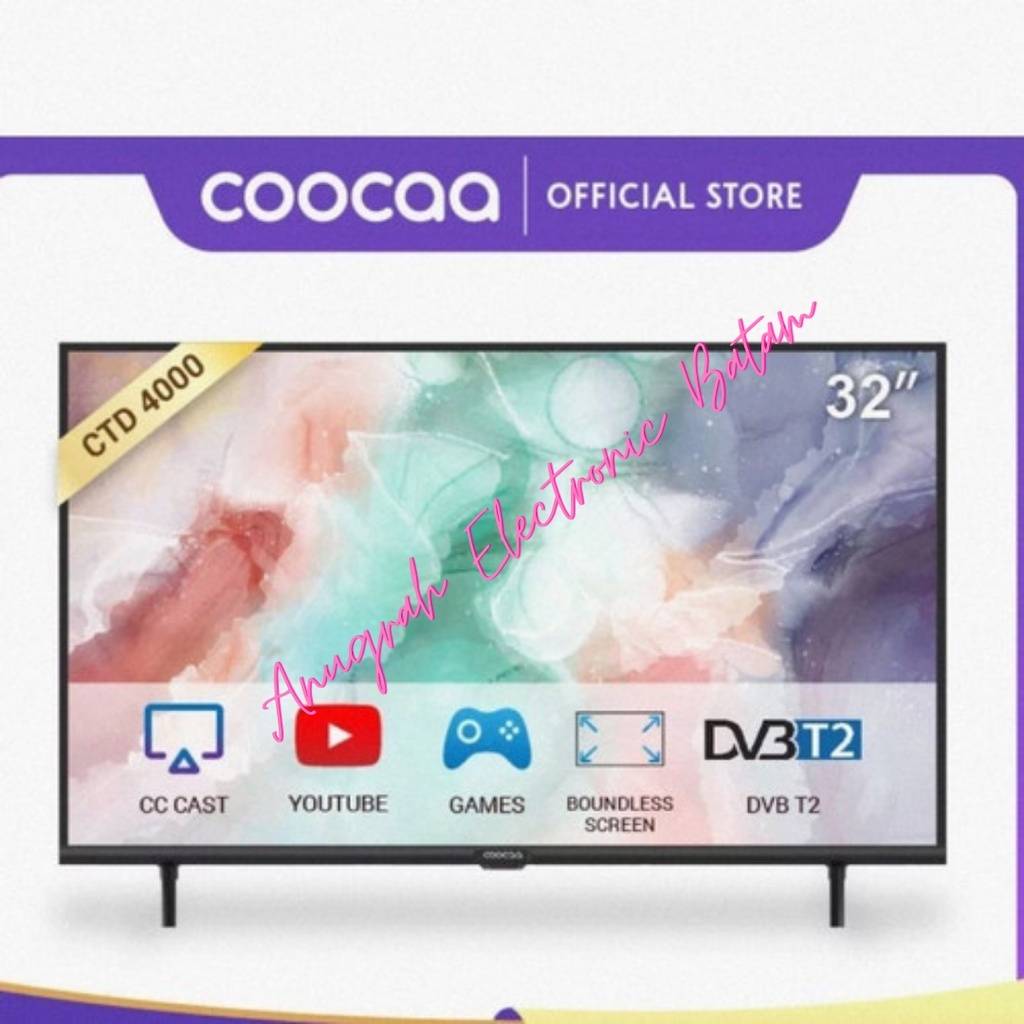 COOCAA LED TV 32 INCH - Smart TV COOLITA OS DIGITAL DVB T/T2 32CTD4000 BATAM