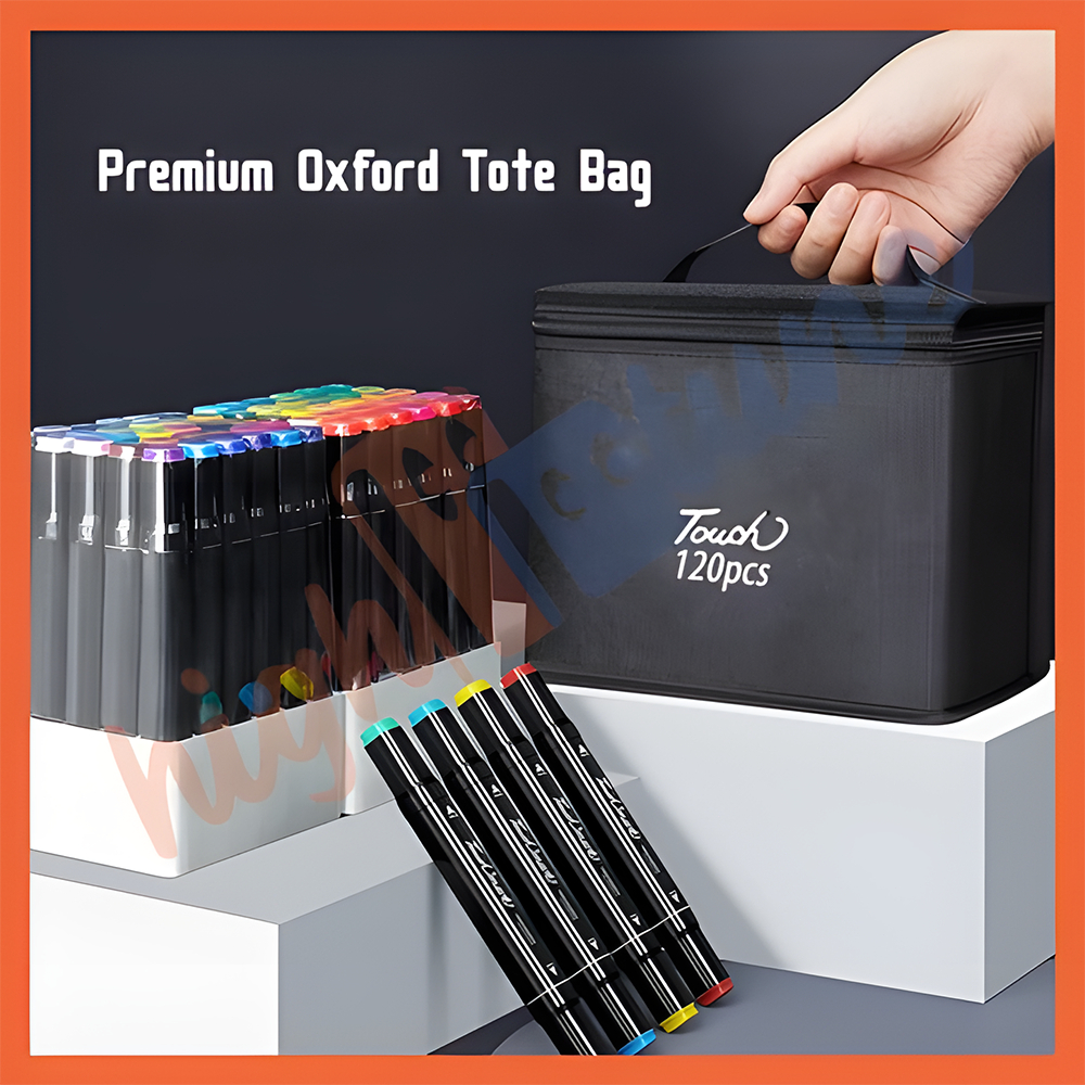 

D3W! Hightune Spidol Sketsa Spidol Umum 24/36/48/60/80 Warna Spidol Brush Pen Animation Markers