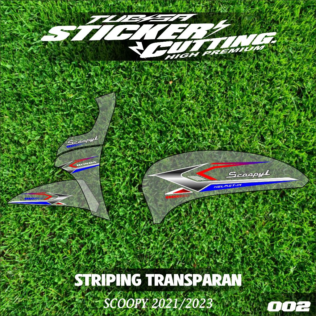 STRIPING SCOOPY STYLISH TRANSPARAN MAXDECAL - NEW DESIGN STRIPING TRANSPARAN SCOOPY STYLISH  TBC002