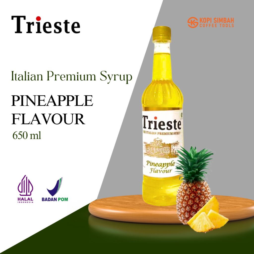 

Trieste syrup rasa Pineapple Minuman Sirup Premium Italia Premium Sirup Flavoured Minuman Bartender