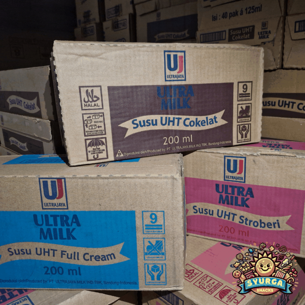 

Ultramilk Susu 125/200 ml Dus Cokelat Stroberi FullCream