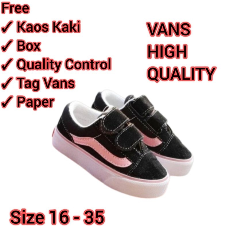 Sepatu Anak Perempuan Sepatu Anak Sekolah Perempuan Paud TK Sd Sepatu Anak Oldskool