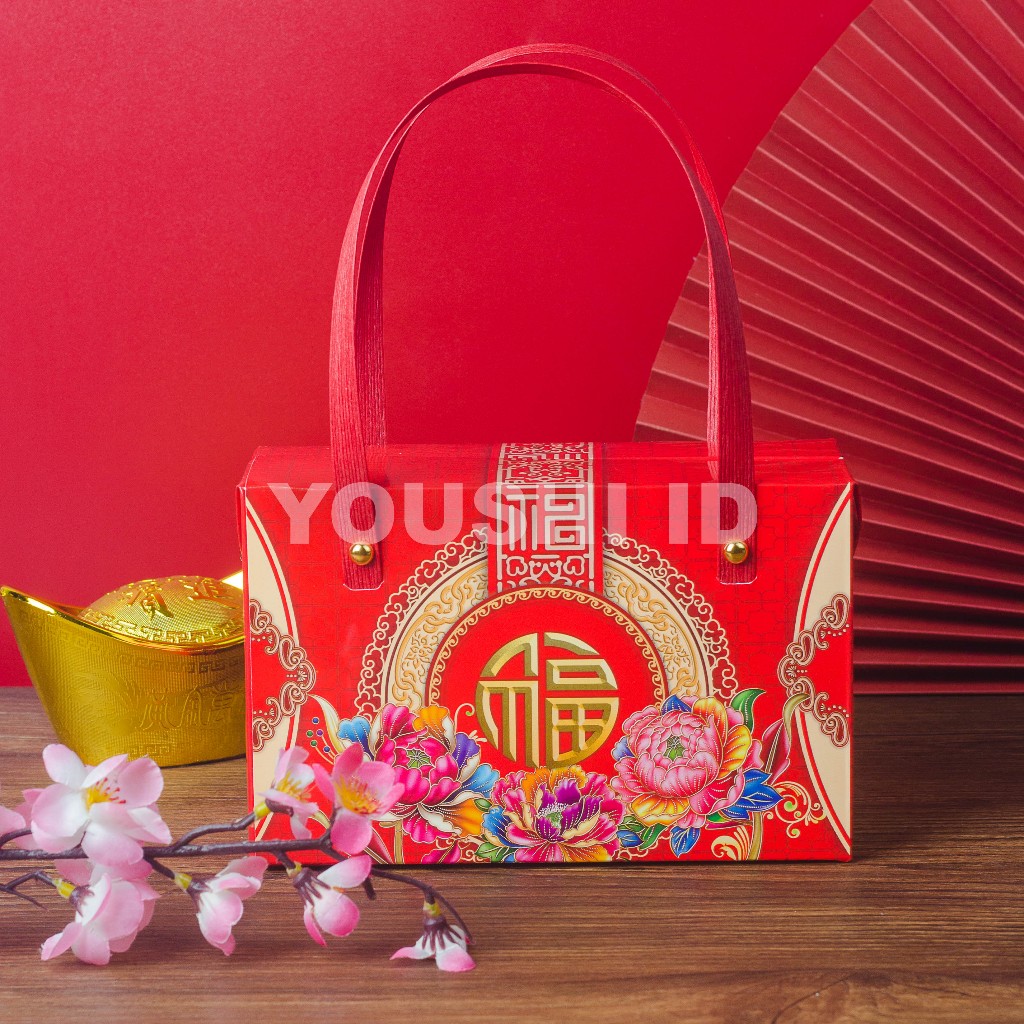 (10pcs)Box Kue CNY/Dus Brownies Imlek/Dus 2 Toples Jar 500ml