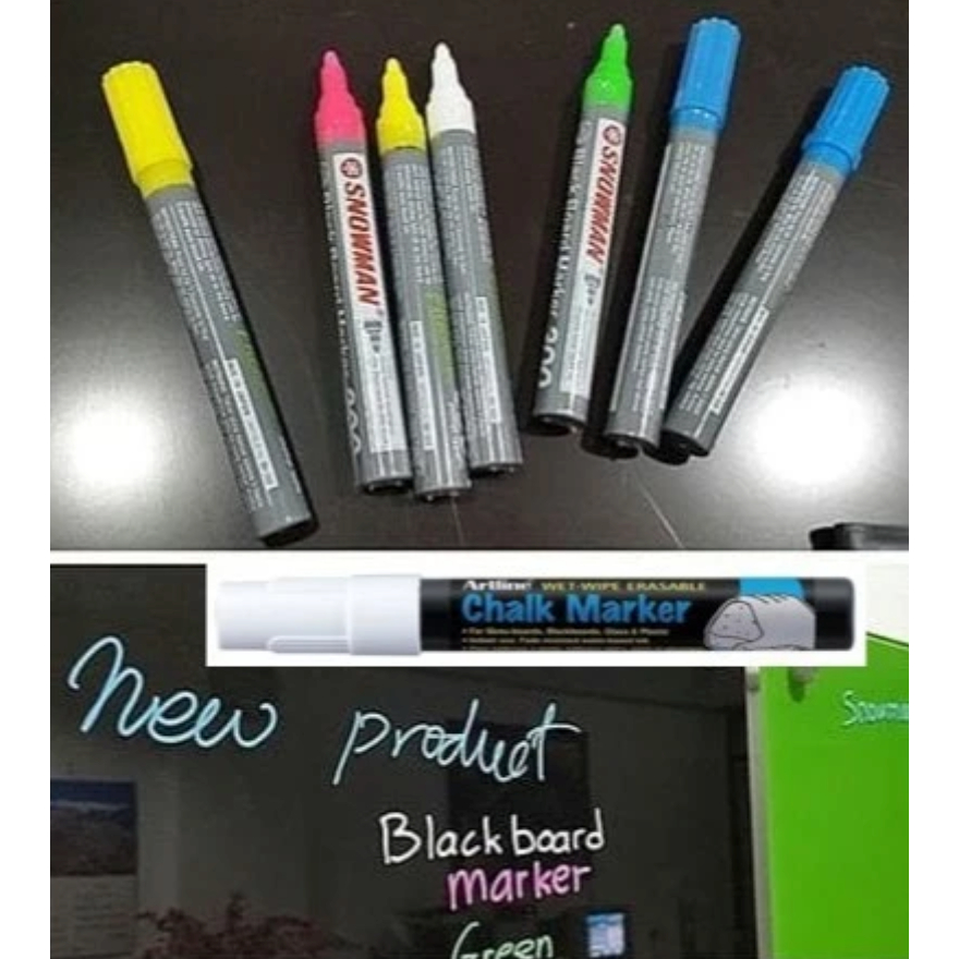 

Spidol Glassboard Blackboard Whiteboard Non Permanent utk Papan Tulis Kaca Hitam Writing White Black Board