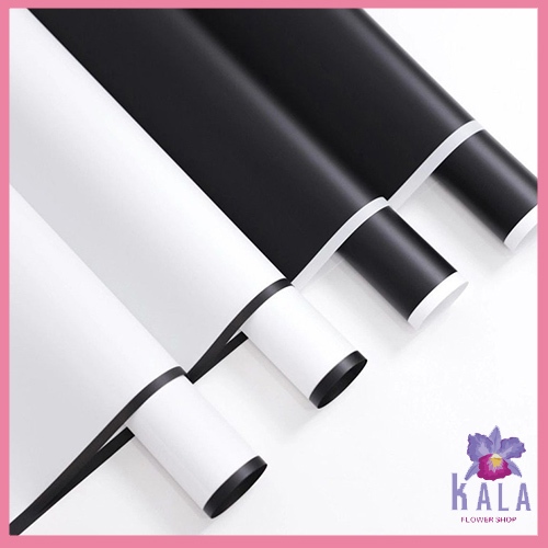 KERTAS BUKET CELLOPHANE LIST HITAM PUTIH MEWAH UNTUK BOUQUET BUKET SNACK, KADO, BUNGA KB12