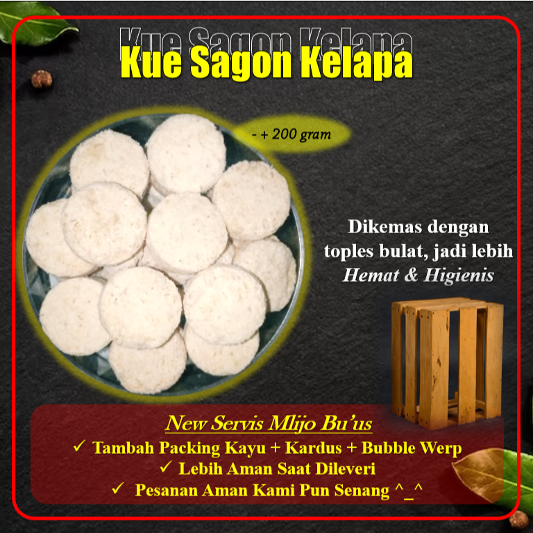 

Camilan Kue Kering Sagon Kelapa Mlijo Bu us
