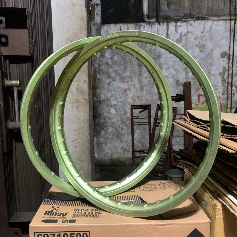 VELG ROSSI HIJAU RING 17 UKURAN 140 DAN 140 SEPASANG