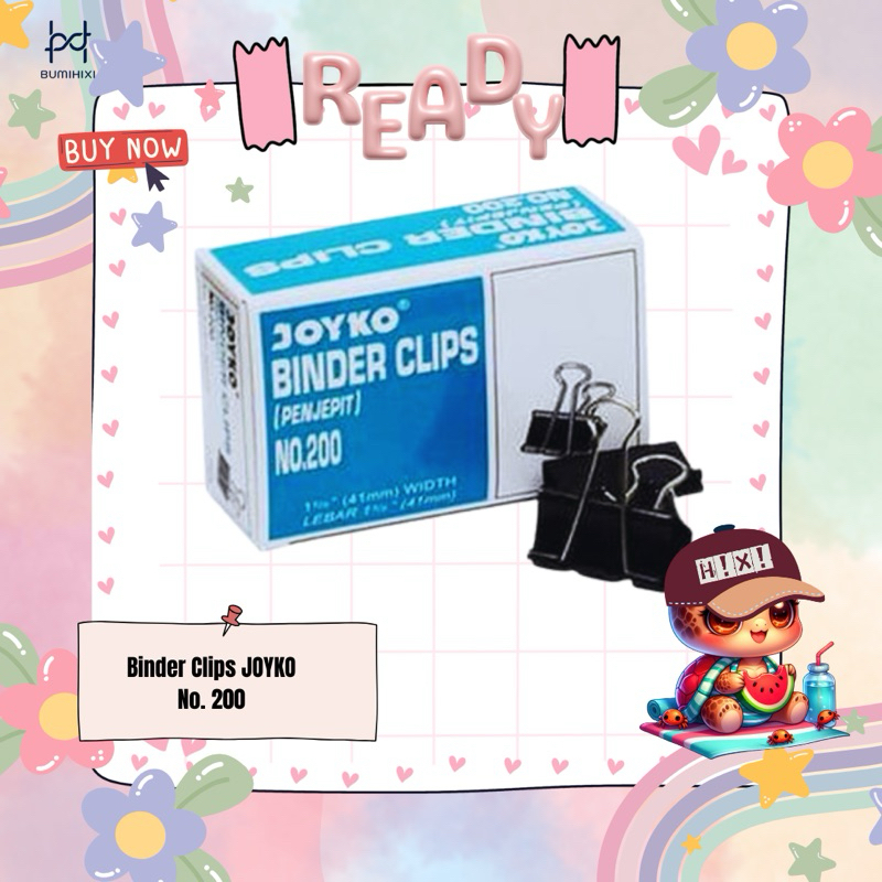 

Ready Stock Binder Clip Paper Clips Merk Joyko No. 200 isi 12pcs
