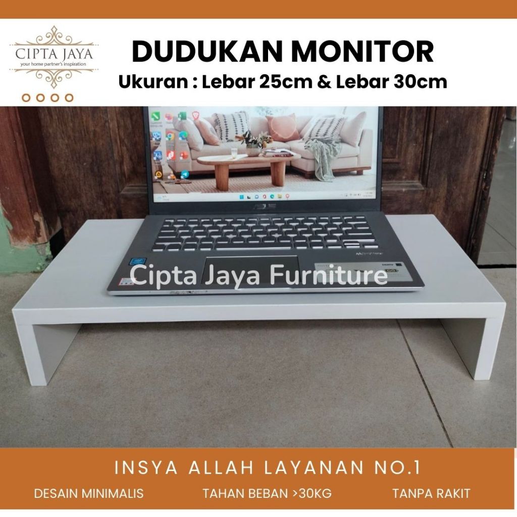 Cipta Jaya - Laptop Stand Meja Monitor Komputer Tatakan Standing Laptop 27 inc 19 inc Minimalis Leba