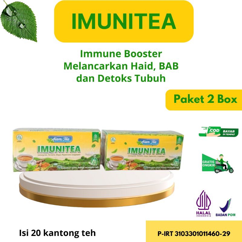 

IMUNITEA - Teh Celup Herbal | Imunitas | Diet Detox | Flu Batuk Pilek | Teh Rimpang ala Jsr | (2 pcs)