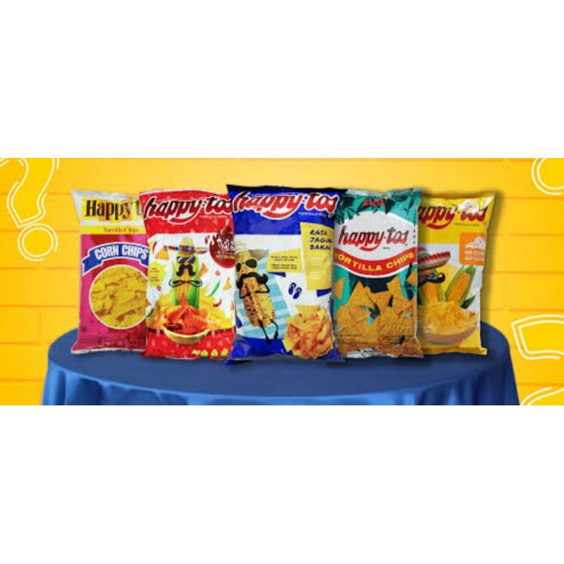 

happy tos tortilla chips jagung 140gr kemasan merah